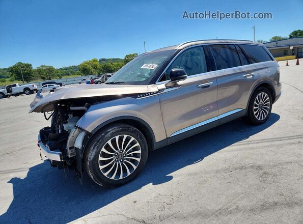 5LM5J7WC5MGL14424 2021 LINCOLN AVIATOR Gold Задня ліва чверть