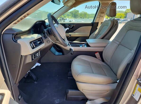5LM5J7WC5MGL14424 2021 LINCOLN AVIATOR Gold Вид наклейки з VIN-кодом