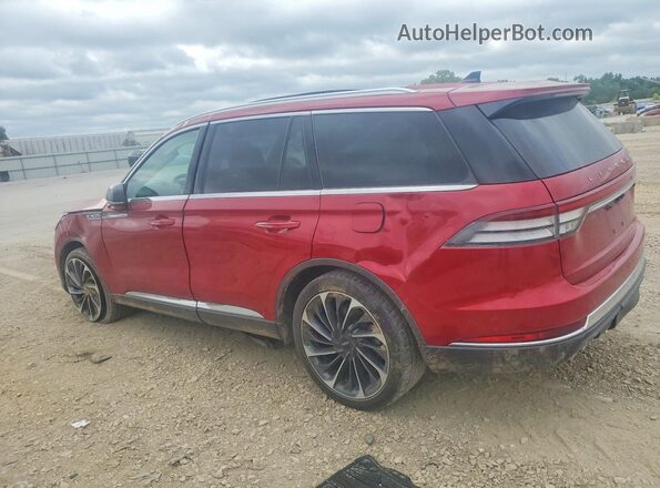 5LM5J7XC2MGL10409 2021 LINCOLN AVIATOR Red Задня ліва чверть
