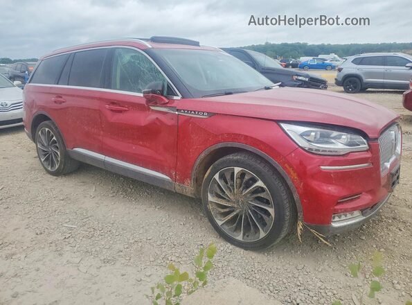 5LM5J7XC2MGL10409 2021 LINCOLN AVIATOR Red Передня права чверть