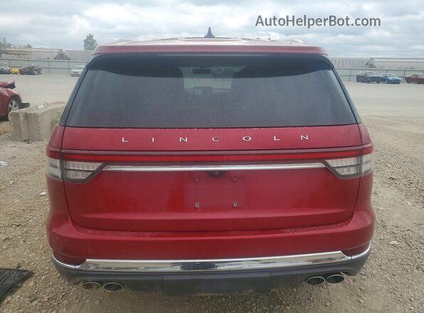5LM5J7XC2MGL10409 2021 LINCOLN AVIATOR Red Вид ззаду