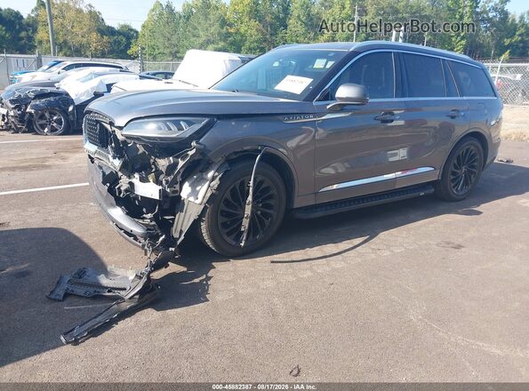 5LM5J7XC2NGL00870 2022 LINCOLN AVIATOR Gray Առջևի ձախ երեք քառորդ տեսարան