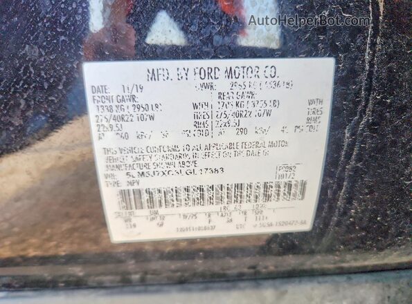 5LM5J7XC3LGL17383 2020 LINCOLN AVIATOR Black VIN sticker view