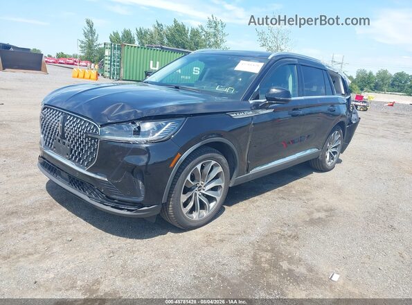 5LM5J7XC6SGL25394 2025 LINCOLN AVIATOR Black Առջևի ձախ երեք քառորդ տեսարան