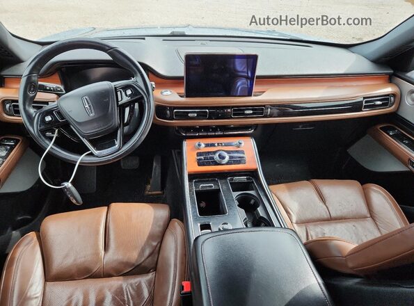 5LM5J7XC8LGL00613 2020 LINCOLN AVIATOR Blue Առջևի վահանակի տեսք