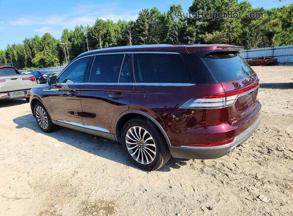 5LM5J7XC8NGL04938 2022 LINCOLN AVIATOR Burgundy Trasero izquierdo