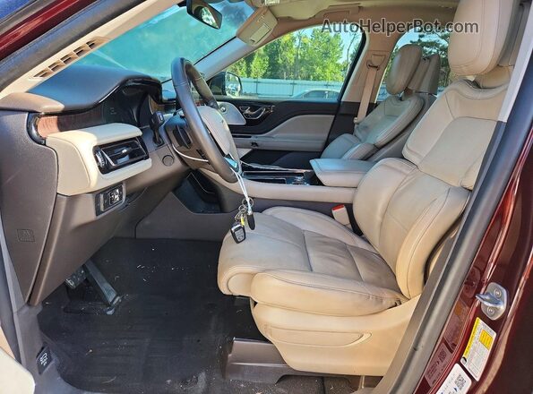 5LM5J7XC8NGL04938 2022 LINCOLN AVIATOR Burgundy Vista interior delantera