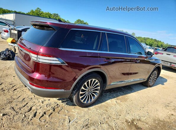 5LM5J7XC8NGL04938 2022 LINCOLN AVIATOR Burgundy Trasero derecho