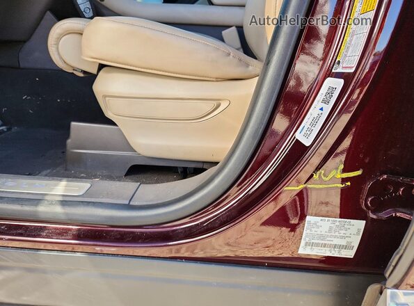 5LM5J7XC8NGL04938 2022 LINCOLN AVIATOR Burgundy Vista de la etiqueta del VIN