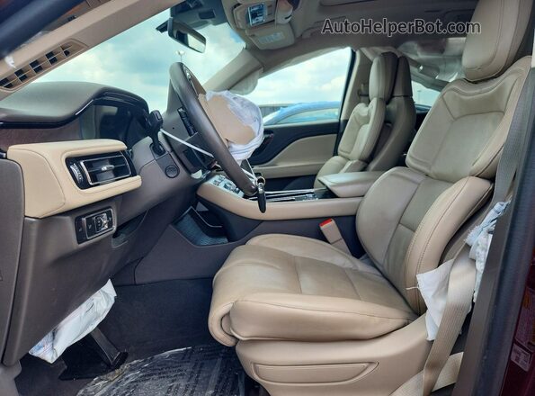 5LM5J7XC8PGL20303 2023 LINCOLN AVIATOR Burgundy Widok wnętrza z przodu