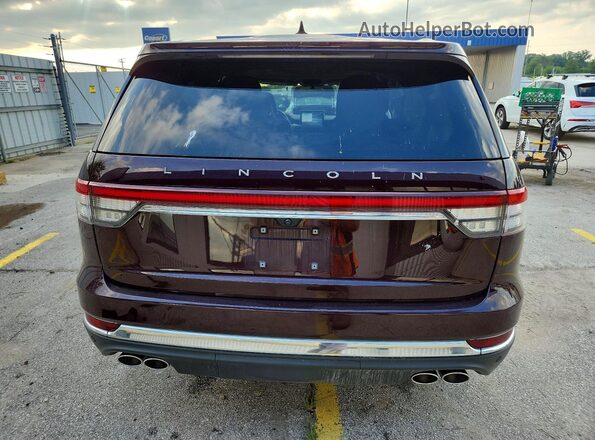 5LM5J7XC8PGL20303 2023 LINCOLN AVIATOR Burgundy Widok z tyłu