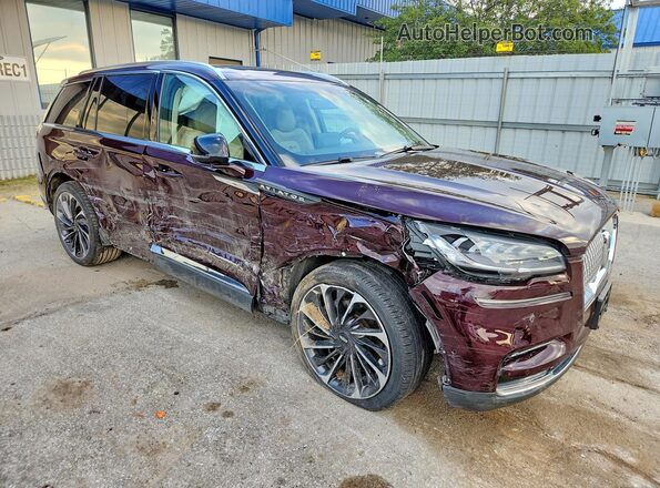 5LM5J7XC8PGL20303 2023 LINCOLN AVIATOR Burgundy Przód prawy
