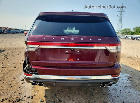 5LM5J7XC9NGL07489 2022 LINCOLN AVIATOR Burgundy Вид ззаду