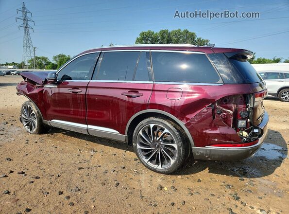 5LM5J7XC9NGL07489 2022 LINCOLN AVIATOR Burgundy Задня ліва чверть