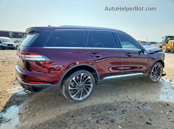 5LM5J7XC9NGL07489 2022 LINCOLN AVIATOR Burgundy Задня права чверть