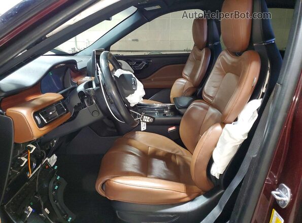 5LM5J7XC9NGL07489 2022 LINCOLN AVIATOR Burgundy Вид салону спереду