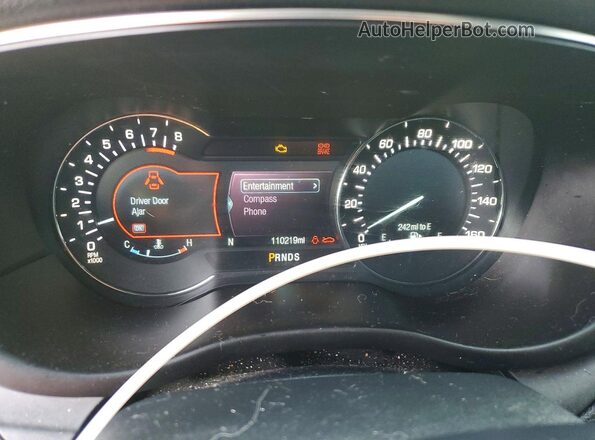 5LMCJ1C95GUJ27252 2016 LINCOLN MKC Черный Вид щитка приборов