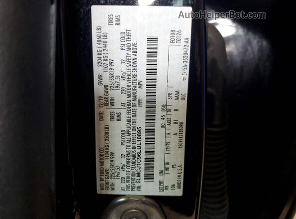 5LMCJ1C96LUL10895 2020 LINCOLN CORSAIR Black VIN sticker view