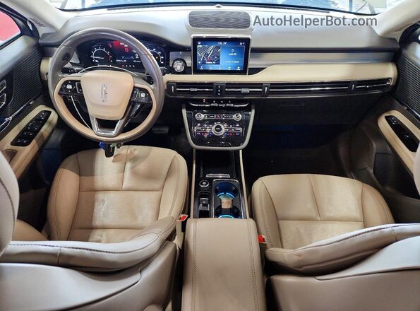 5LMCJ1D90LUL28792 2020 LINCOLN CORSAIR Beige Widok deski rozdzielczej