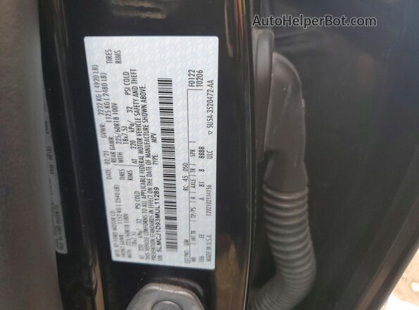 5LMCJ1D93MUL11289 2021 LINCOLN CORSAIR Black Widok naklejki z numerem VIN