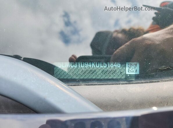 5LMCJ1D94KUL51846 2019 LINCOLN MKC Black Вид наклейки з VIN-кодом