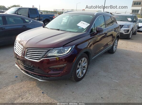 5LMCJ2C92HUL69603 2017 LINCOLN MKC Maroon Առջևի ձախ երեք քառորդ տեսարան