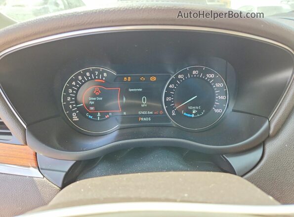 5LMCJ2C94HUL69389 2017 LINCOLN MKC White Widok zestawu wskaźników
