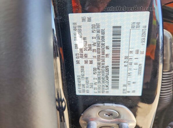 5LMCJ2CA9PUL02876 2023 LINCOLN CORSAIR Black VIN sticker view