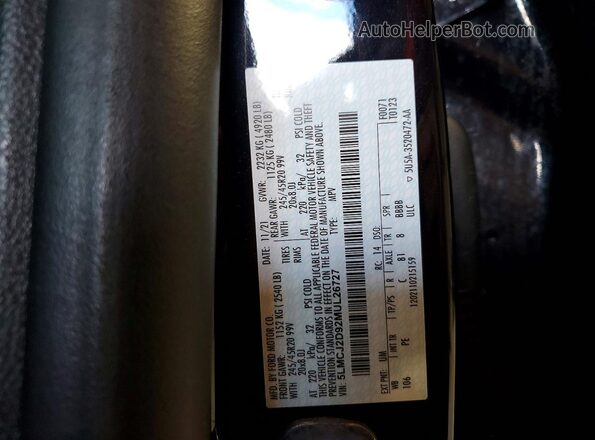 5LMCJ2D92MUL26727 2021 LINCOLN CORSAIR Black VIN կոդի պիտակի տեսք