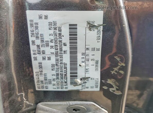 5LMCJ2D96JUL00157 2018 LINCOLN MKC Gray VIN sticker view