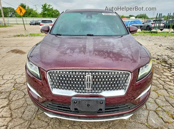 5LMCJ2D9XKUL12345 2019 LINCOLN MKC Burgundy Front view