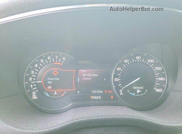 5LMCJ3C99GUJ05461 2016 LINCOLN MKC White Instrument cluster view