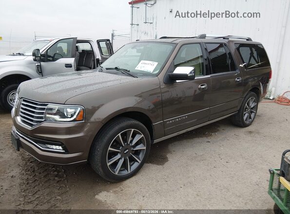 5LMJJ3LT7HEL13384 2017 LINCOLN NAVIGATOR L Brown Front left