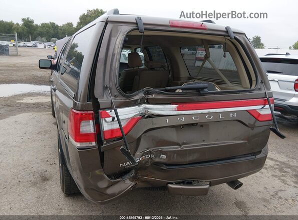 5LMJJ3LT7HEL13384 2017 LINCOLN NAVIGATOR L Brown Front view