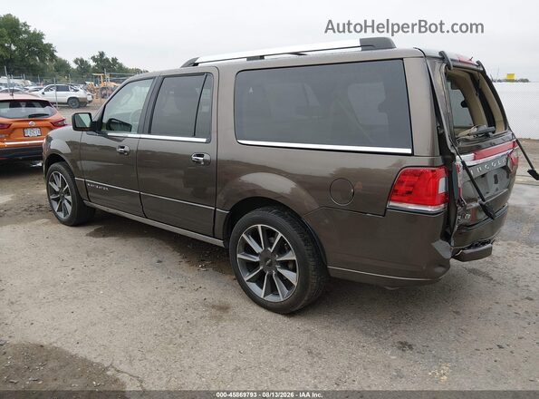 5LMJJ3LT7HEL13384 2017 LINCOLN NAVIGATOR L Brown Rear left