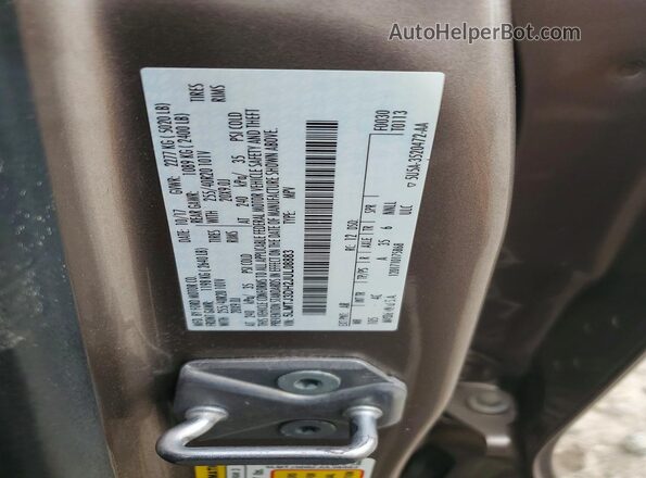 5LMTJ3DH2JUL08883 2018 LINCOLN MKC Коричневый Вид наклейки с VIN-кодом