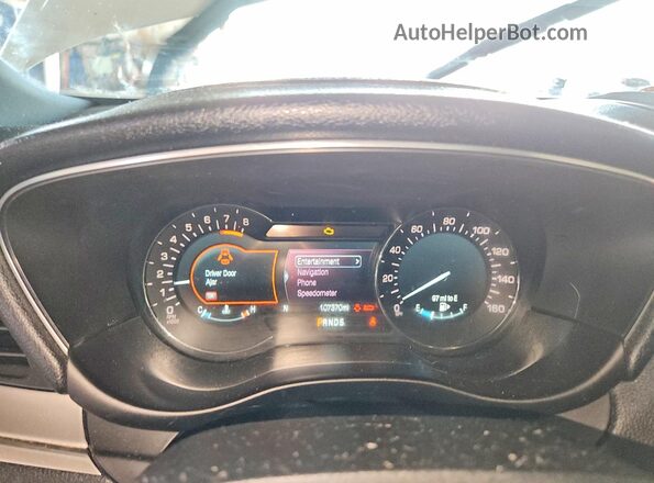 5LMTJ3DH5HUL36655 2017 LINCOLN MKC White Вид щитка приладів