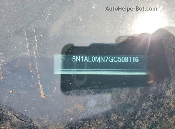 5N1AL0MN7GC508116 2016 INFINITI QX60 Gray Вид наклейки з VIN-кодом