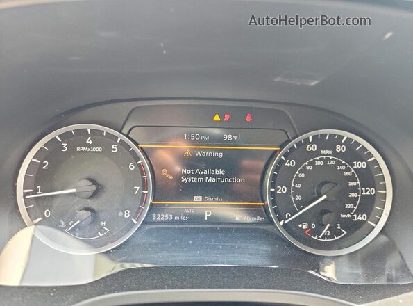 5N1AL1ES6SC343582 2025 INFINITI QX60 Black Widok zestawu wskaźników