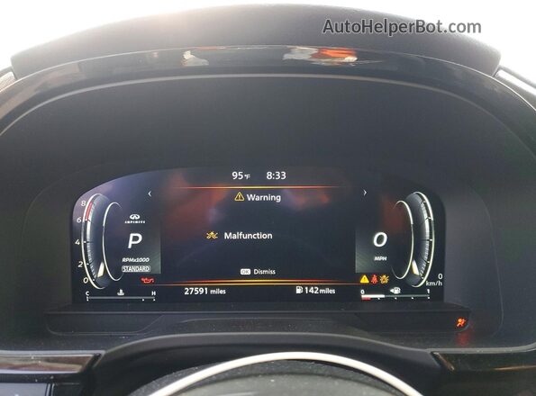 5N1AL1FR3SC339176 2025 INFINITI QX60 Blue Instrument cluster view