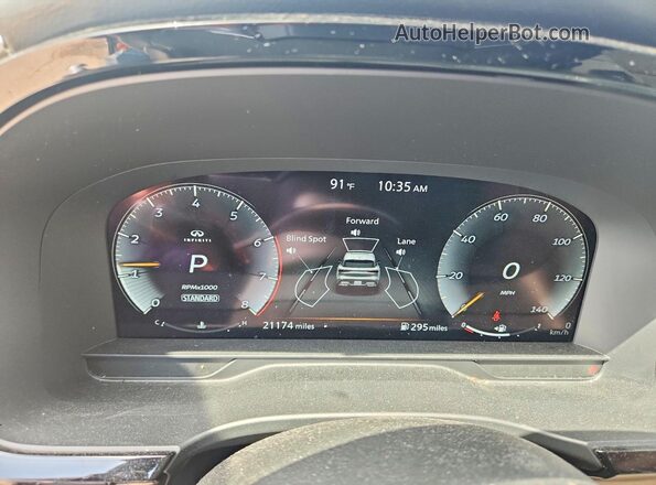 5N1AL1FR8SC350058 2025 INFINITI QX60 Beige ხელსაწყოთა პანელის ხედი