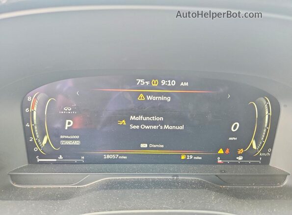 5N1AL1FR9TC343878 2026 INFINITI QX60 Gray Вид щитка приладів