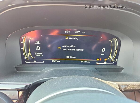 5N1AL1FS8TC335094 2026 INFINITI QX60 White Vista del cuadro de instrumentos