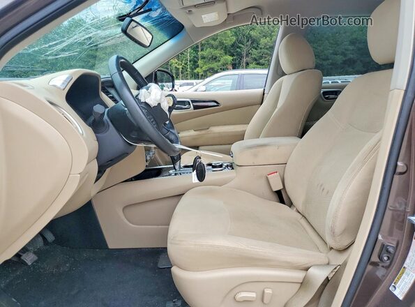 5N1AR2MM4GC615318 2016 NISSAN PATHFINDER Brown წინა სალონის ხედი