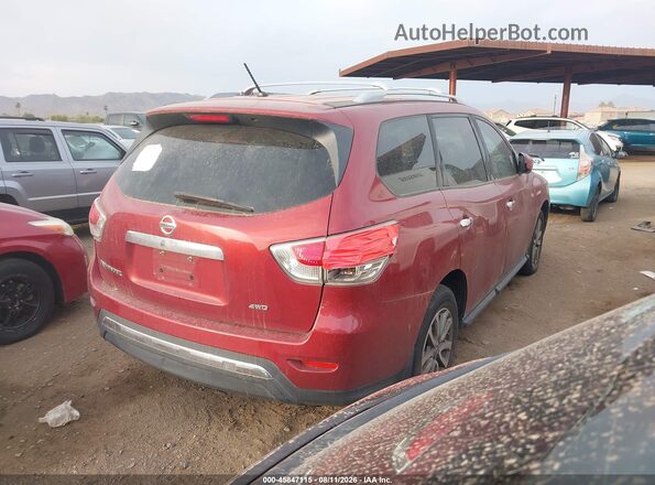 5N1AR2MM4GC671789 2016 NISSAN PATHFINDER Burgundy Trasero derecho