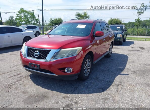 5N1AR2MM5GC604828 2016 NISSAN PATHFINDER Burgundy Առջևի ձախ երեք քառորդ տեսարան