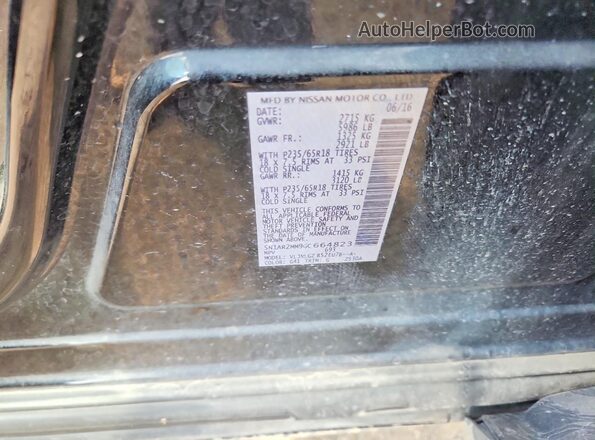 5N1AR2MM9GC664823 2016 NISSAN PATHFINDER Черный Вид наклейки с VIN-кодом