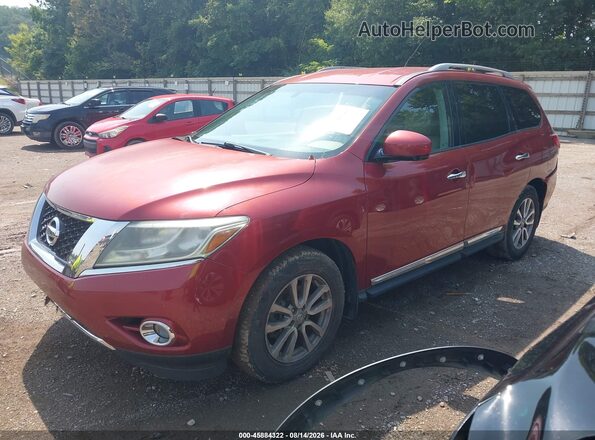 5N1AR2MN1GC619500 2016 NISSAN PATHFINDER Red წინა მარცხენა ხედი სამი მეოთხედიდან