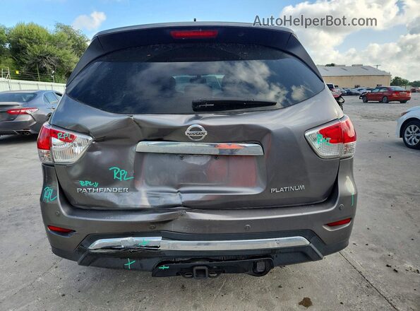 5N1AR2MN3GC658122 2016 NISSAN PATHFINDER Gray Rear view