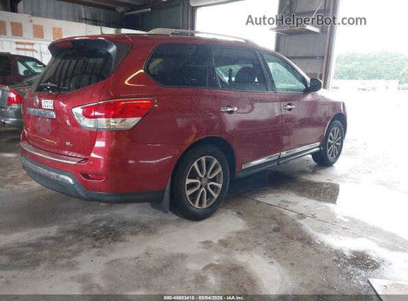 5N1AR2MN4GC636436 2016 NISSAN PATHFINDER Burgundy Задня права чверть
